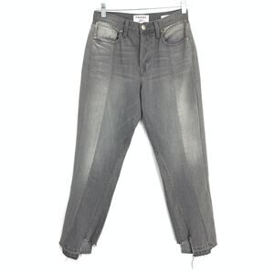 Frame Women's Size 25 High Rise Denim Nouveau Le Mix Cropped Jeans Gray Two Tone